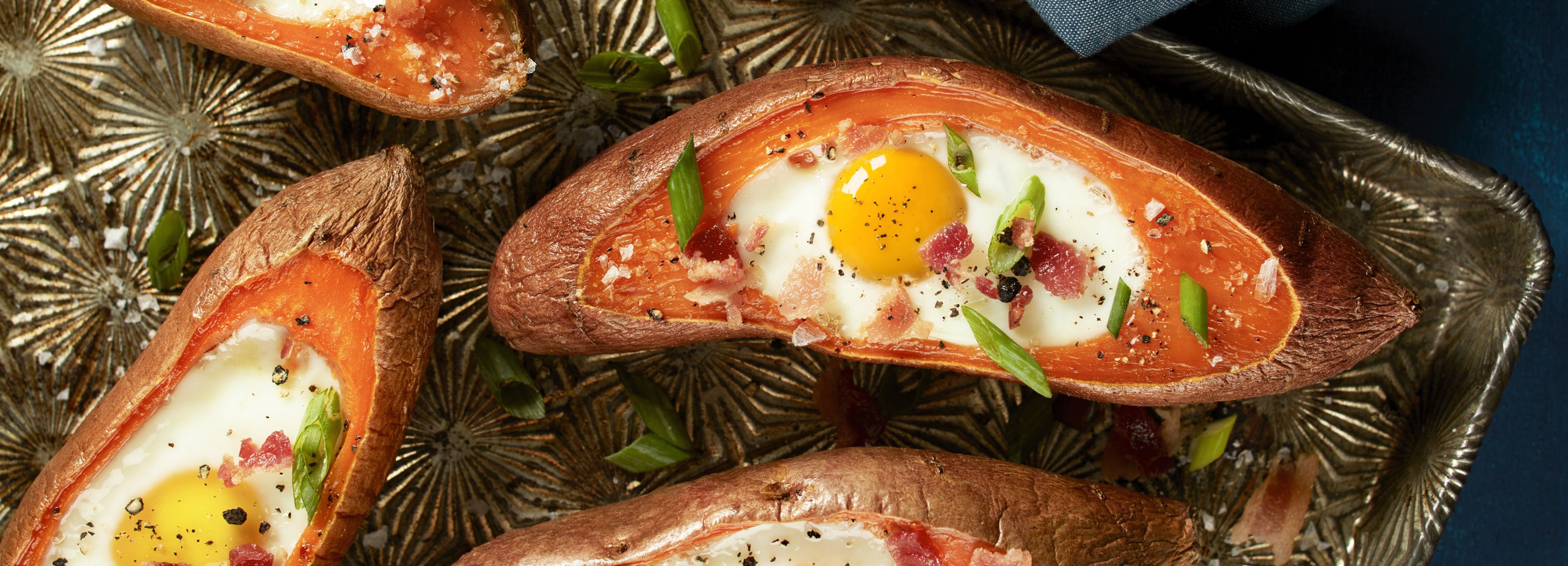 Baked Egg in Yam Boats