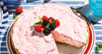 Red, White and Blue Icebox Pie