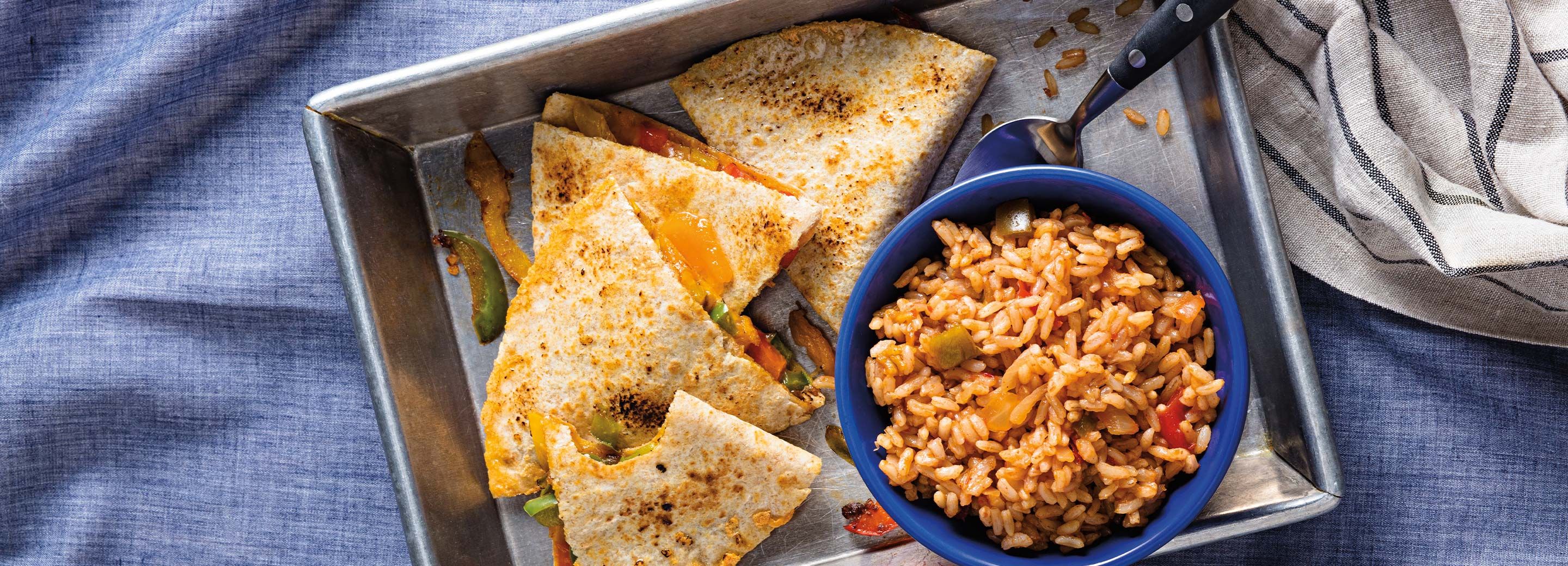 Tex-Mex Quesadilla with Rice