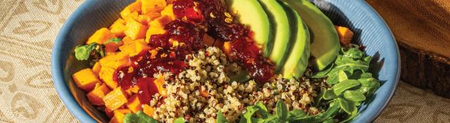 Sweet Potato, Cranberry and Quinoa Power Bowl