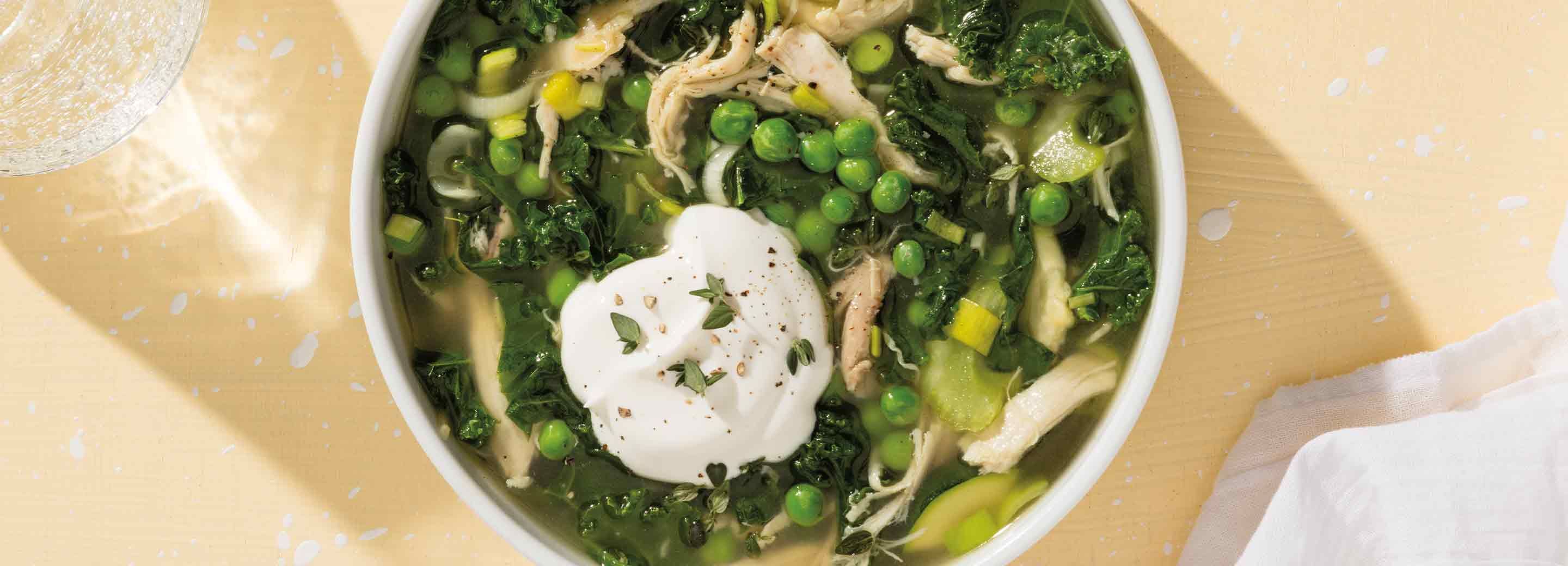 Spring Green Vegetable Soup with Chicken | Schnucks