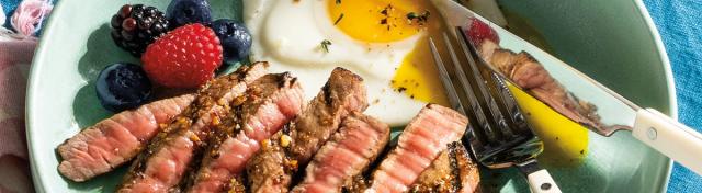 Classic Grilled Steak and Eggs