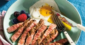 Classic Grilled Steak and Eggs