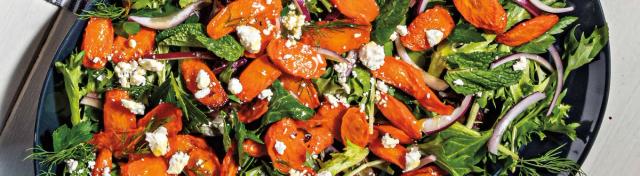 Herby Salad with Roasted Carrots