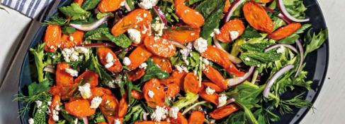 Herby Salad with Roasted Carrots