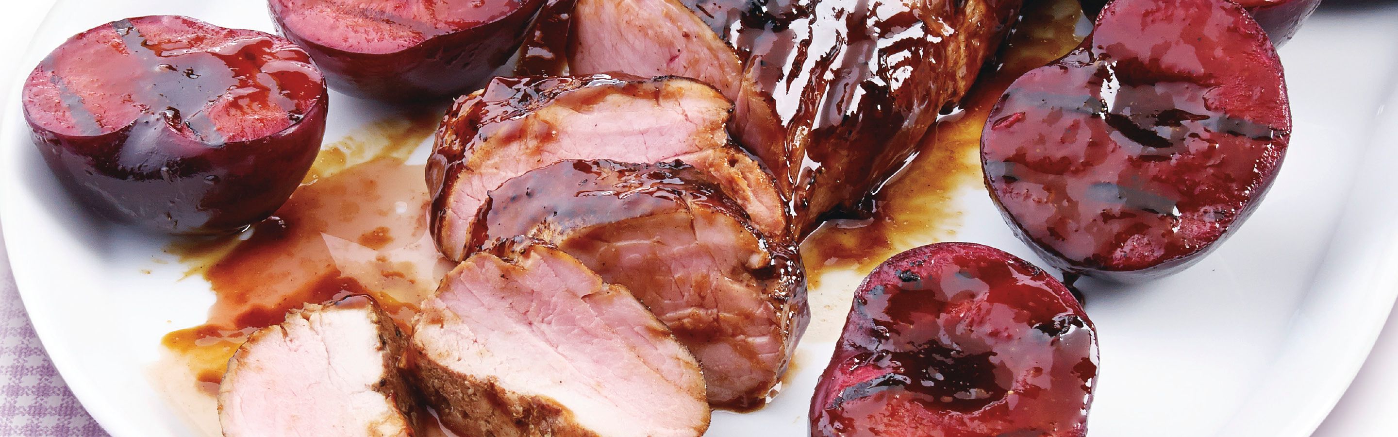 Grilled Hoisin Pork Tenderloin with Plums