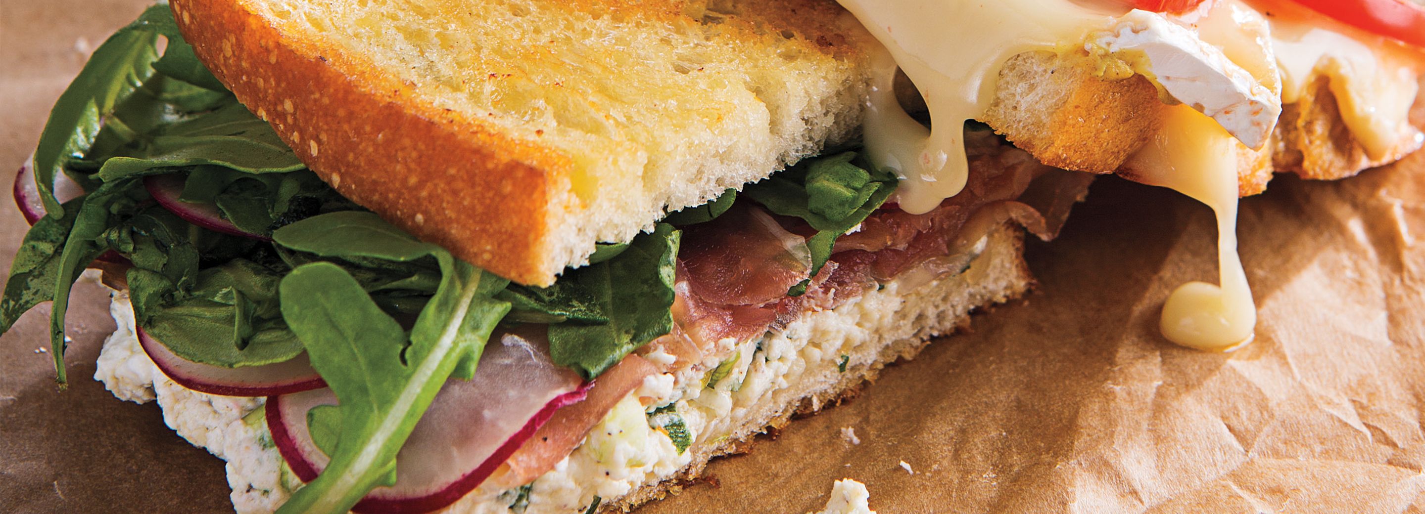 Prosciutto-Chèvre Grilled Cheese