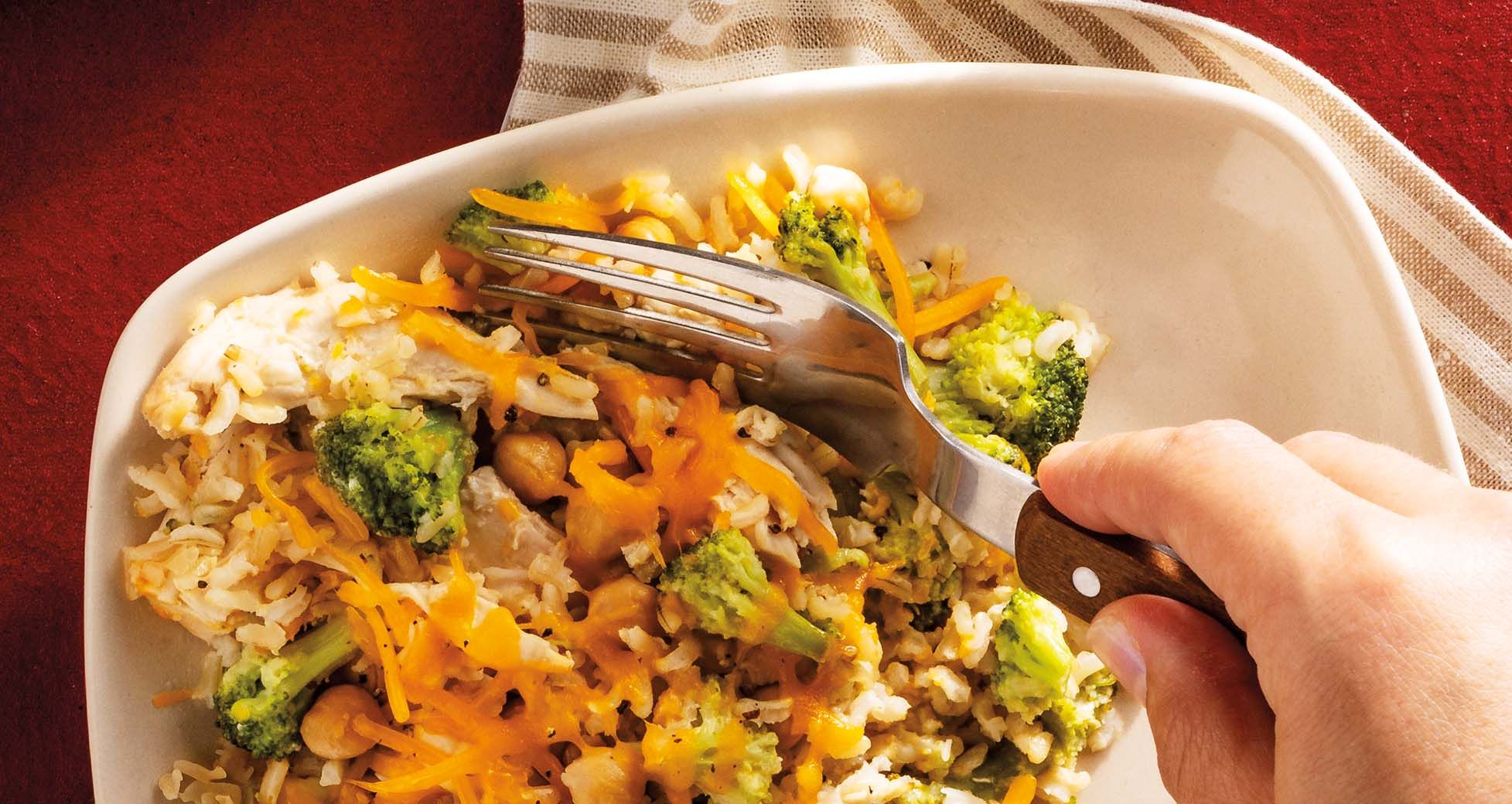 Cheesy Chicken, Broccoli and Rice Casserole