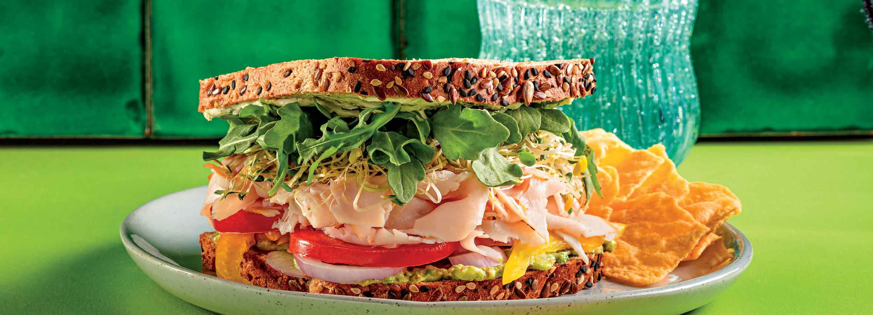 Turkey and Veggie Sandwich