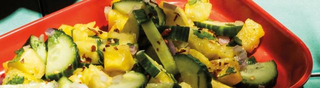 Cucumber-Pineapple Tropical Crunch Salad