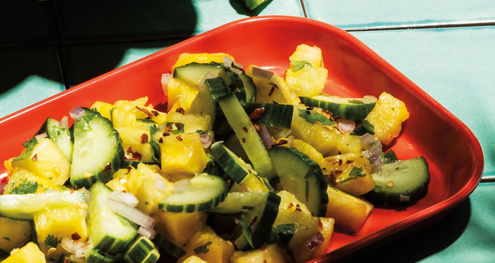 Cucumber-Pineapple Tropical Crunch Salad