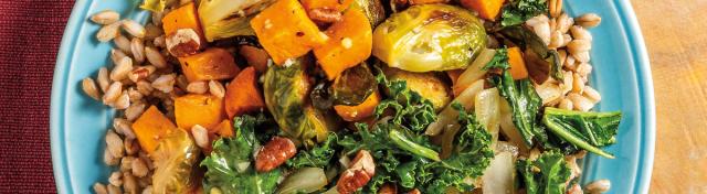 Farro and Roasted Veggies With Maple Vinaigrette