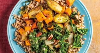 Farro and Roasted Veggies With Maple Vinaigrette