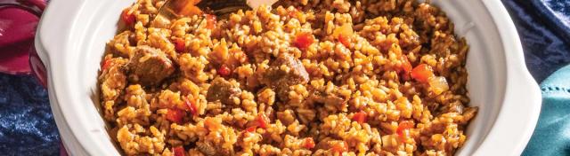 Slow Cooker Jollof Rice With Sirloin