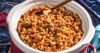 Slow Cooker Jollof Rice With Sirloin