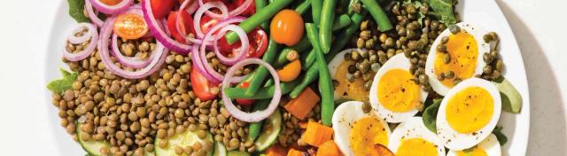 Lentil & Sweet Potato Niçoise Salad