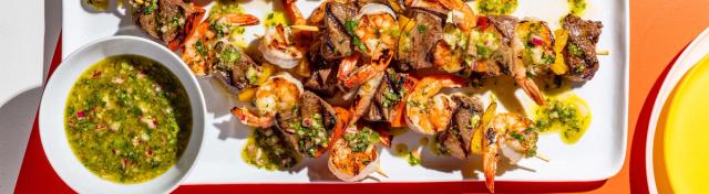 Surf and Turf Kabobs with Chimichurri