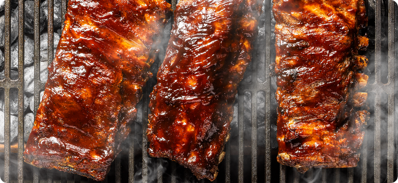 Ribs on a grill