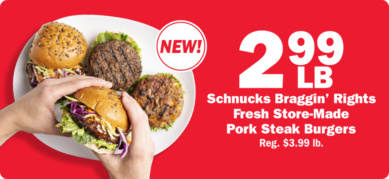 Schnucks Braggin' Rights Fresh Store-Made Pork Steak Burgers