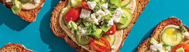 Loaded Veggie Hummus Toast