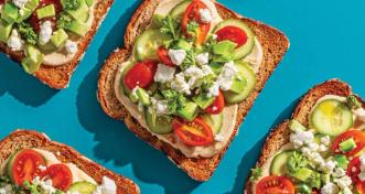 Loaded Veggie Hummus Toast