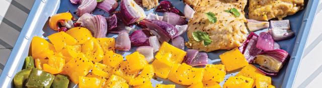 Sheet-Pan Chicken and Veggies with Lime