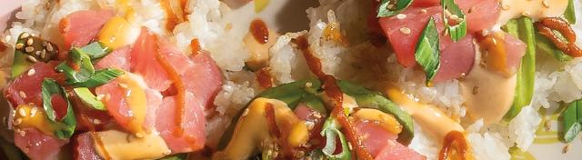 Crispy Sushi Waffle With Spicy Tuna