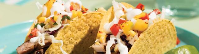 Tropi-Corn Pork Steak Tacos