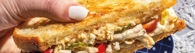 White BBQ Chicken Grilled Cheese