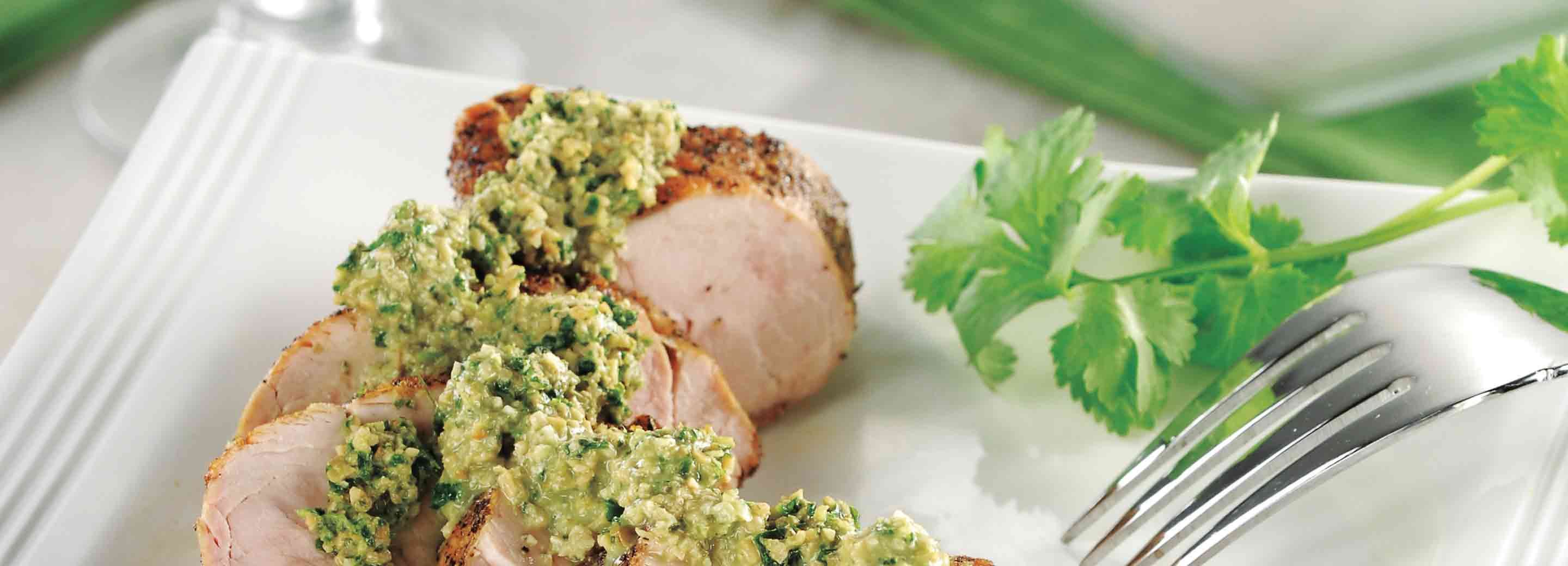 Pork Tenderloin with Pumpkin Seed Pesto