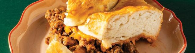 Cheeseburger Biscuit Pie