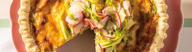 Spring Salad-Topped Quiche