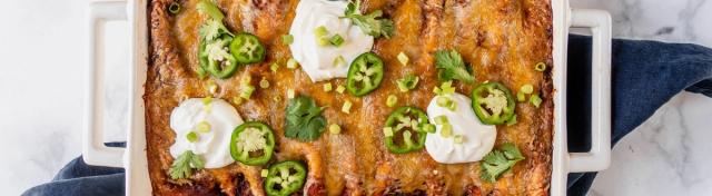 Cheesy Chicken & Chile Enchiladas
