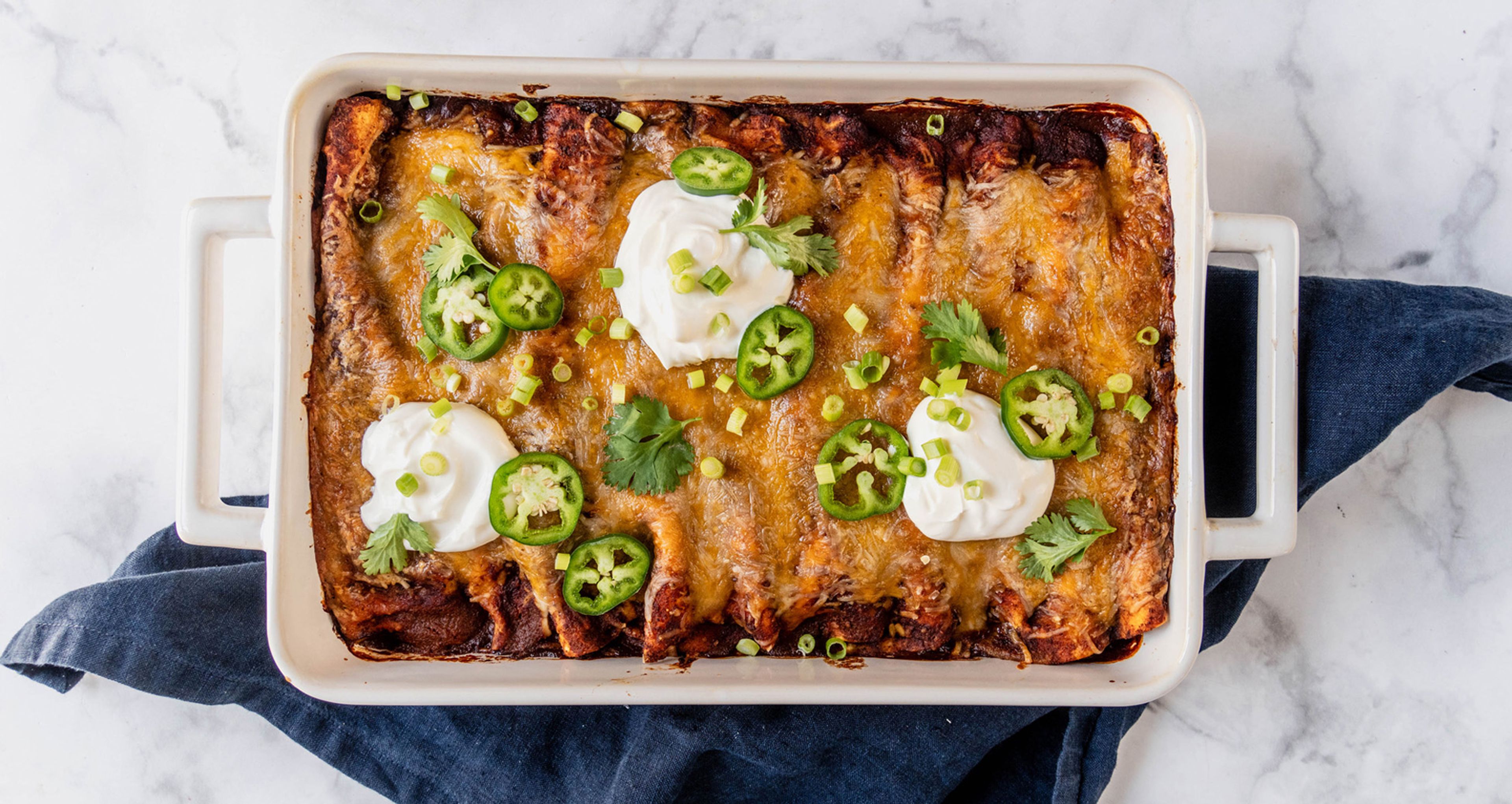 Cheesy Chicken & Chile Enchiladas
