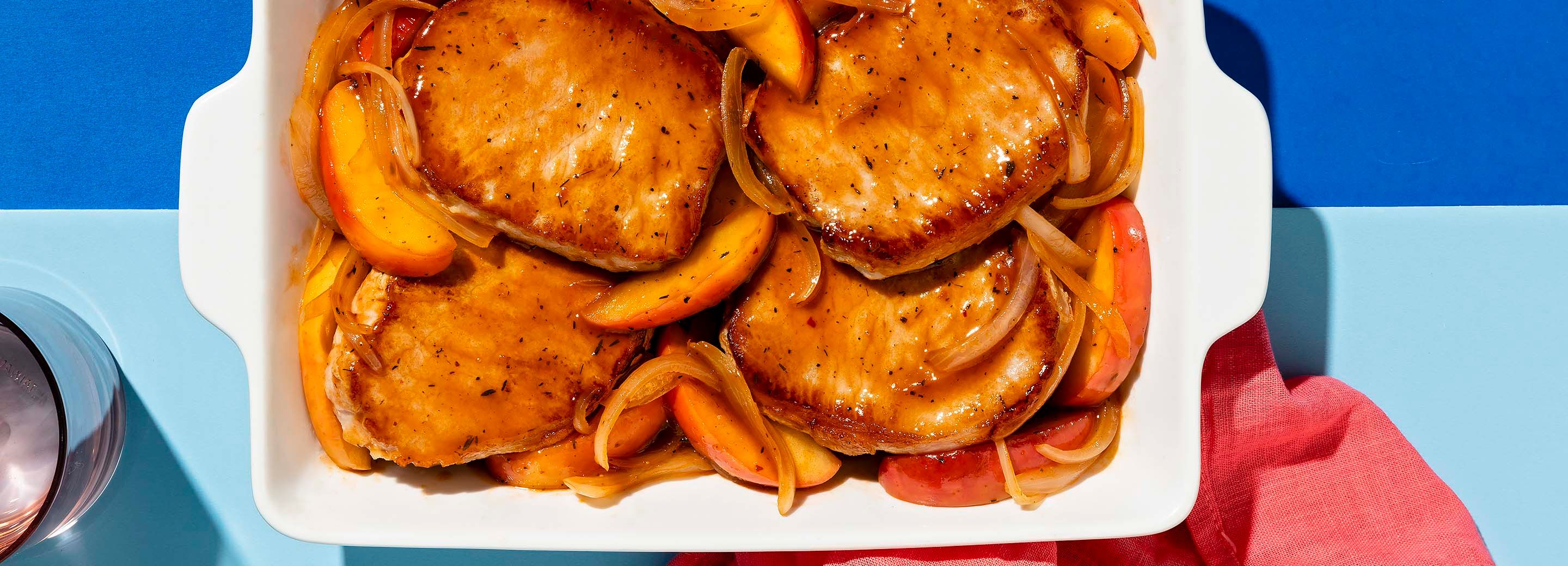 BBQ Slow Cooker Pork Chops and Apples