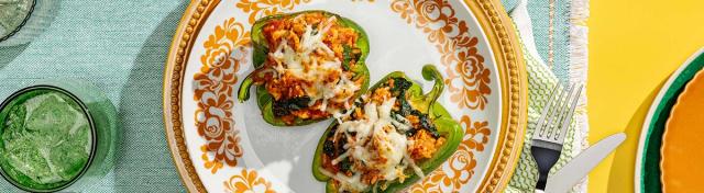Chicken Stuffed Bell Pepper Boats