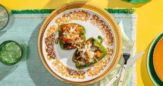 Chicken Stuffed Bell Pepper Boats