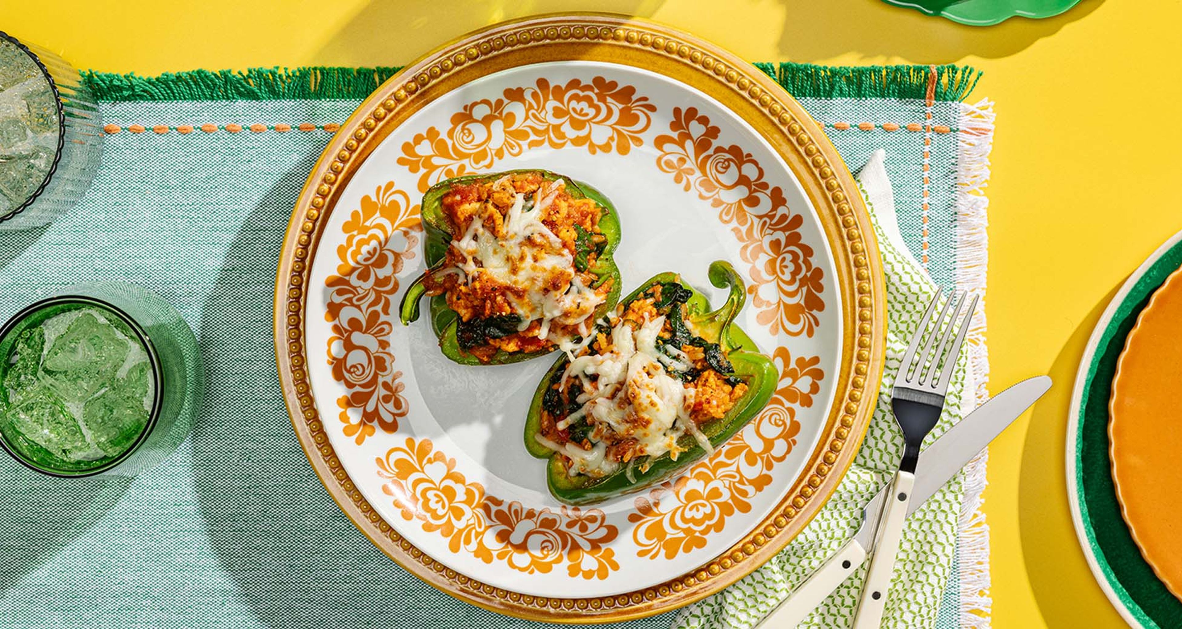 Chicken Stuffed Bell Pepper Boats