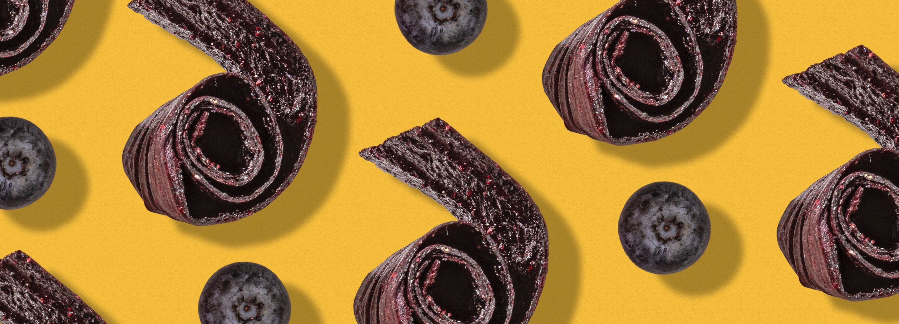 Cherry Blueberry Fruit Roll-Ups