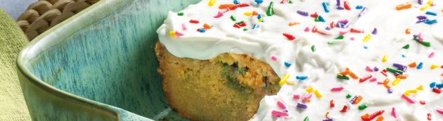 Birthday Cake Baked Oats