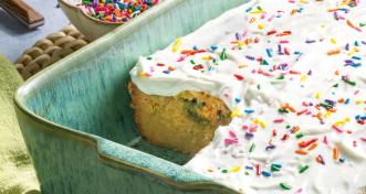 Birthday Cake Baked Oats