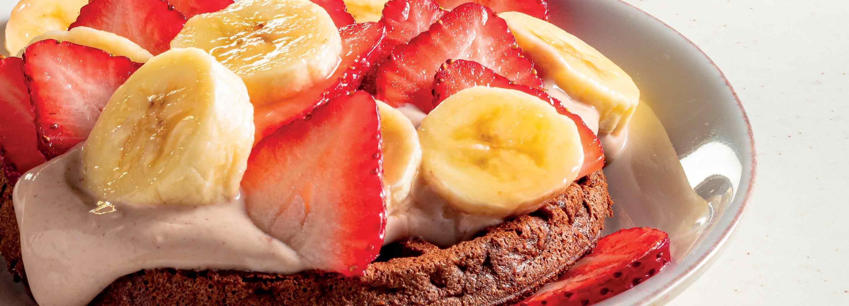 Chocolate Waffles with Hazelnut Butter Yogurt and Fresh Fruit | Schnucks