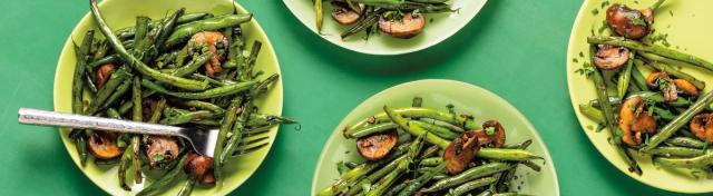 Balsamic Soy Mushrooms with Green Beans