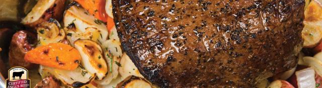 Reverse Sear Rump Roast with Roasted Root Vegetables