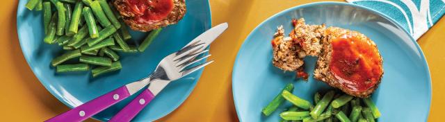 Mini Meat Loaves With Green Beans