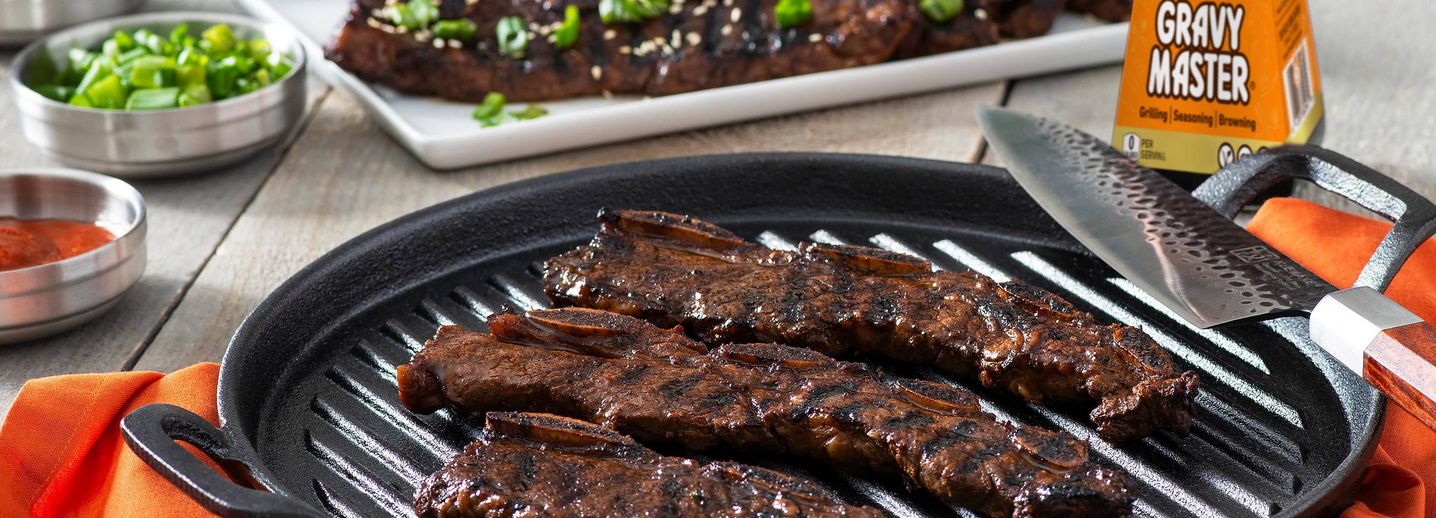 Grilled Korean Barbecue Beef Ribs