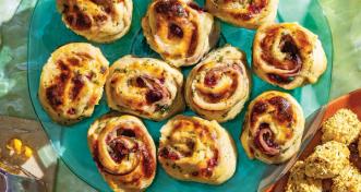 Monte Cristo-Style Cheesy Pinwheels