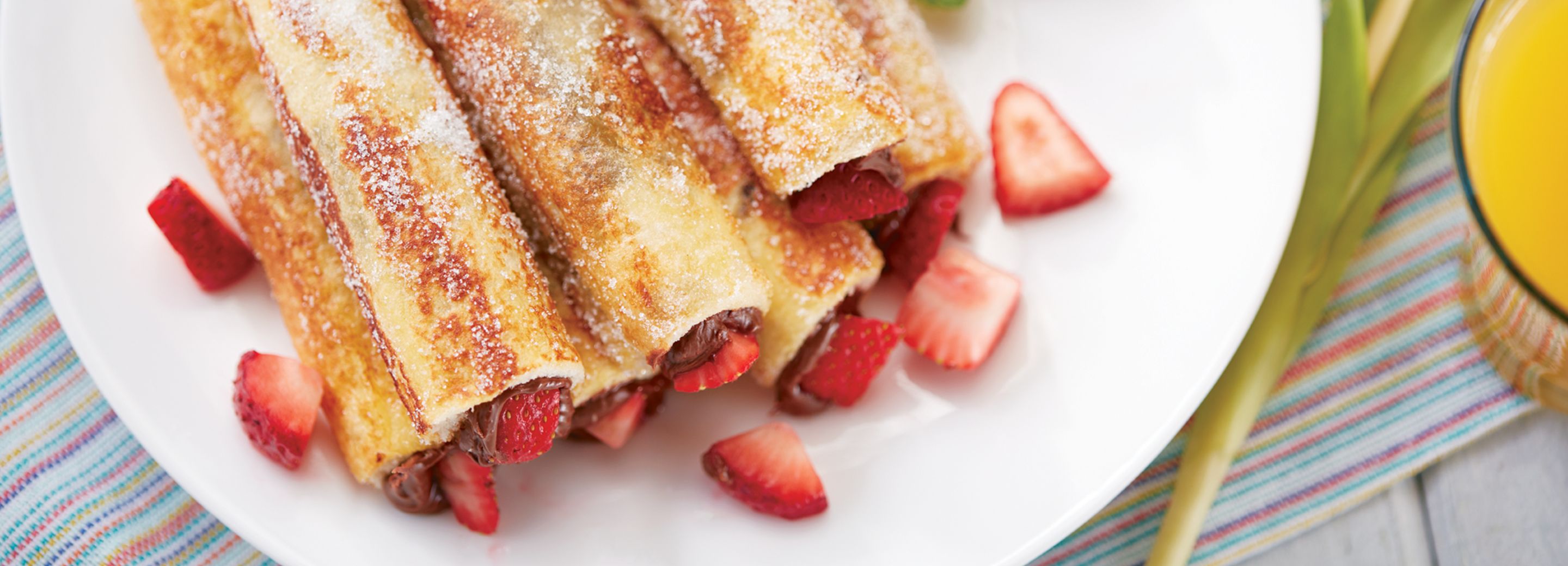 Strawberry Nutella French Toast Rollups