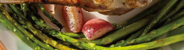 Bright and Creamy Roasted Asparagus With Radishes