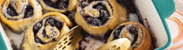 Lemon, Poppy Seed and Blueberry Sweet Rolls